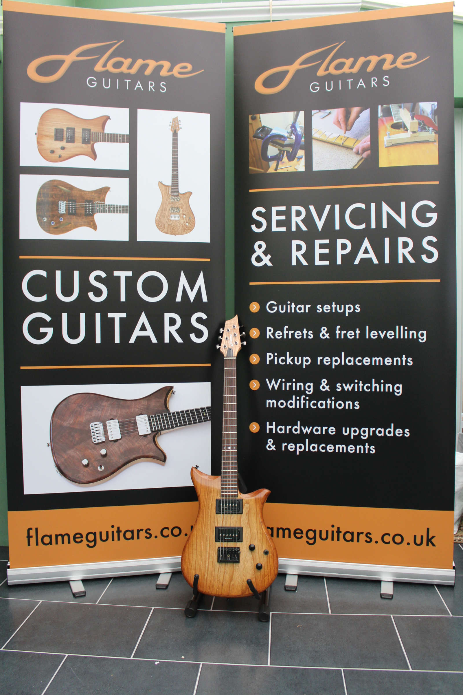 London International Guitar Show, Kempton Park Flame Guitars